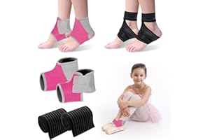 GRKZBKW 2 Pairs Kids Ankle Brace, youth ankle brace for sports, Ankle Wrap for Sprain, Adjustable Foot Stabilizer for Sprains, Injuries & Active Play for Daily Wear (Pink, Small)