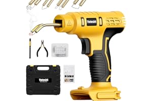 Yutesiri Plastic Welder, Cordless Plastic Welding kit Compatible with Dewalt 20v Battery, 120W Fast Hot Stapler Gun, with 4 Types 400PCS Staples, LED Indicator, for Bumper/Kayak/Plastic Repair
