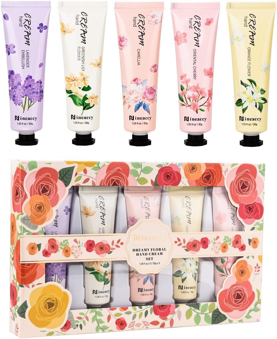 Nineaccy Hand Cream Vegan Friendly 5 x 30ml Daily Moisturising Set
