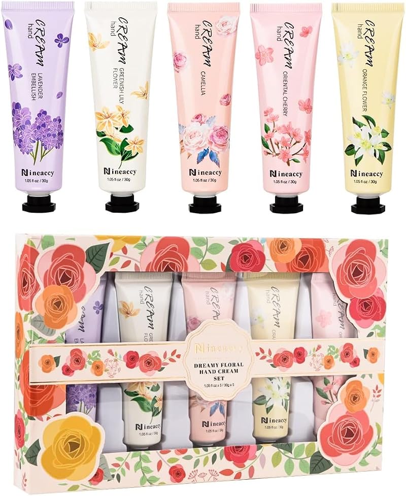 Nineaccy Hand Cream Vegan Friendly 5 x 30ml Daily Moisturising Set