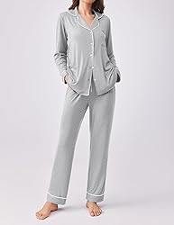 Ekouaer Womens Pajamas Set 2 Piece Button Down