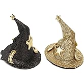 Soochat Halloweeni Witch Hat Hair Clips Mini Top Hat Hair Clips Small Hat Hair Pins for Women Girl Halloween Hair Decorations Accessories 2Pcs