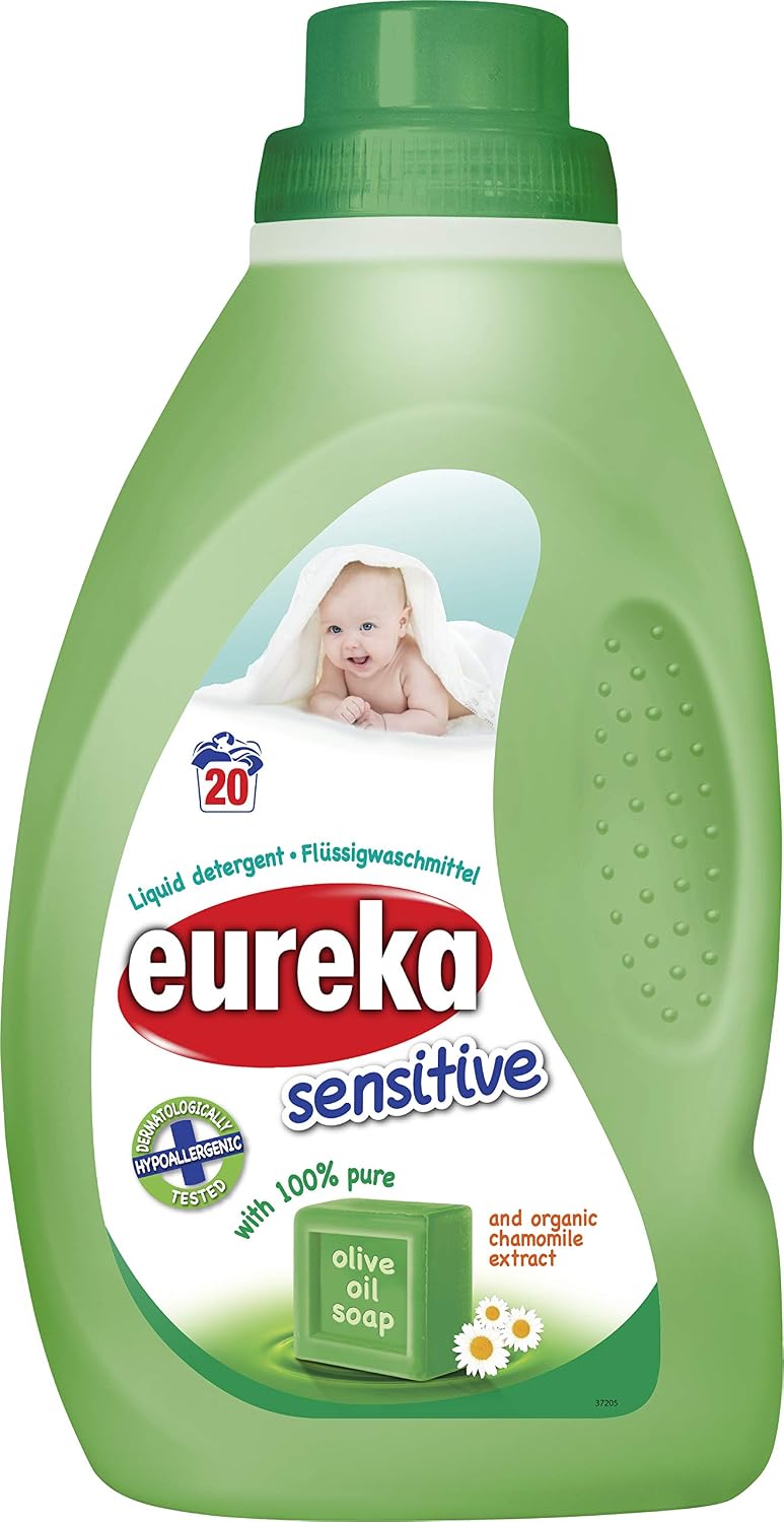 Eureka Sensitive Baby Laundry Detergent, 2 x 1L (2L), Hypoallergenic