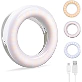 Selfie Ring Light, Oternal Ring Light Rechargeable Portable Clip-on Selfie Fill Light for iPhone Android Smart Phone Photogra