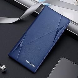 VANNANBA Checkbook Cover Long Slim Wallet for Men