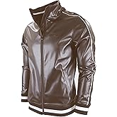 SCREENSHOT Tracksuits 3202 Mens PU Urban Premium Track Set Vegan Leather Athletic Streetwear Fashion Suit