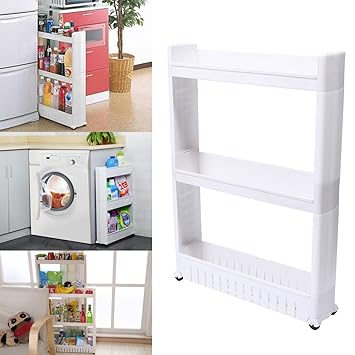 Deslice almacenamiento torre 3 Tier rodando Castor organizar ...