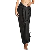 CHAINUPON Womens Beach Pareos Sarong Sheer Long Swimsuit Cover Ups Bikini Wrap Skirt