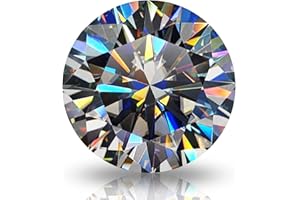 SKYFUN Moissanite D Color Simulated Diamond Loose Stone Round Brilliant Cut Excellent Cutting VVS Clarity for Jewelry Making,Gifts for Women