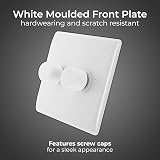 BG Electrical Intelligent Double Wall Dimmer Switch 200W Nexus 800 White view 2