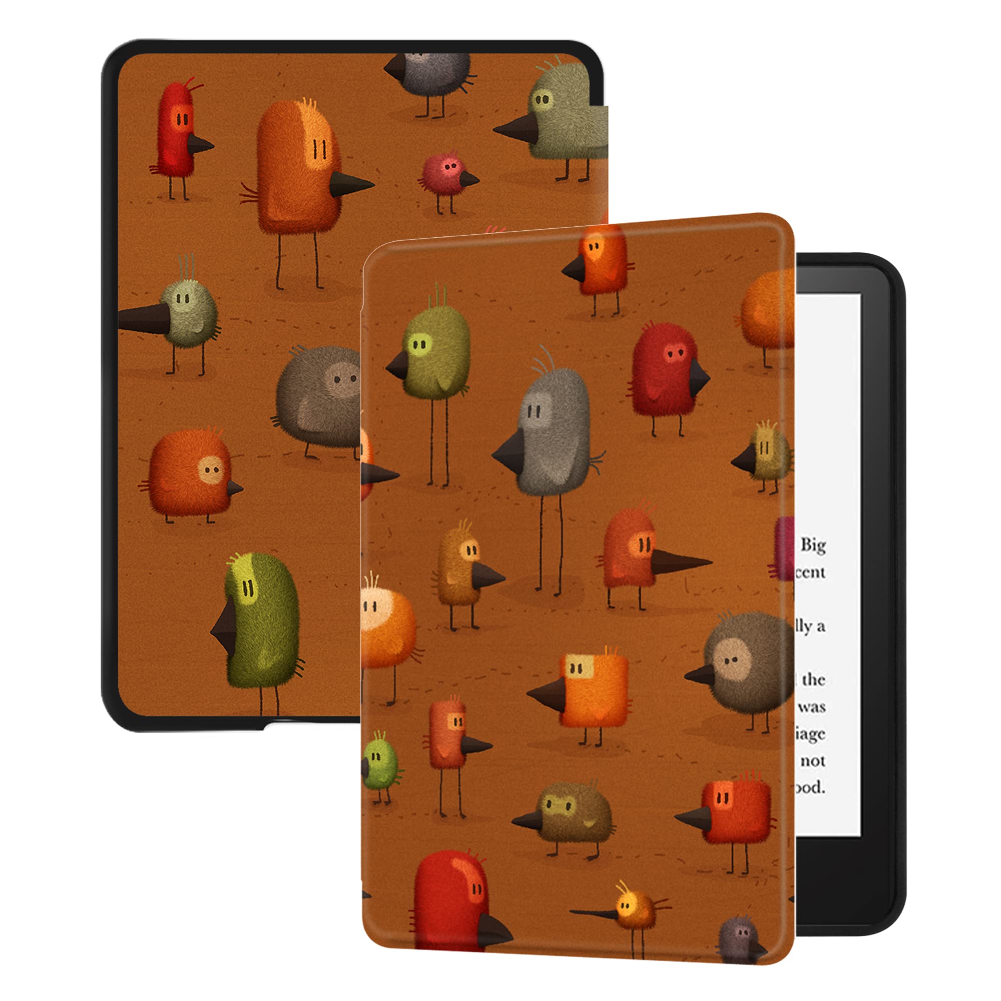 Huasiru Case for All-New Kindle Paperwhite with 6.8" Display (11th Gen-2021 Release Only - Will Not fit Prior Generation Kindle Devices) with Auto Wake/Sleep, Birds — image 1