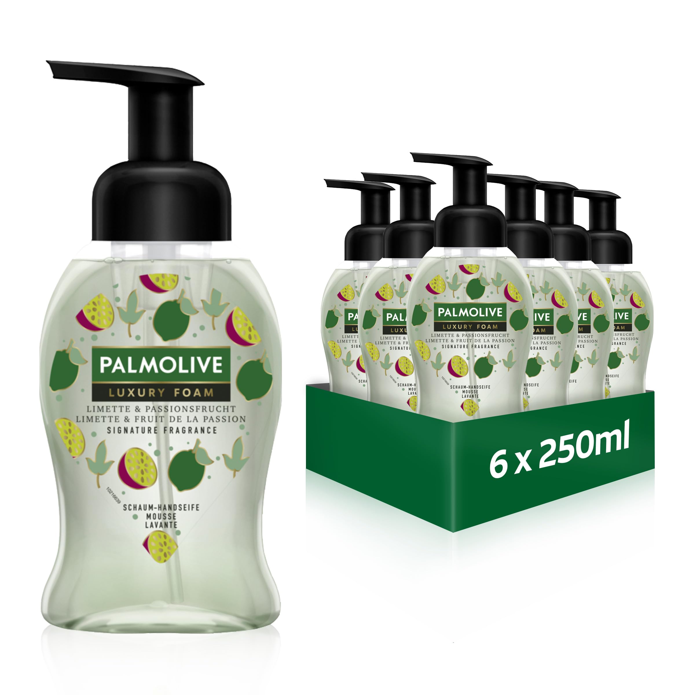 Palmolive Foam Soap Lime and Mint 6 x 250 ml Foam Hand Soap Suitable for Sensitive Skin