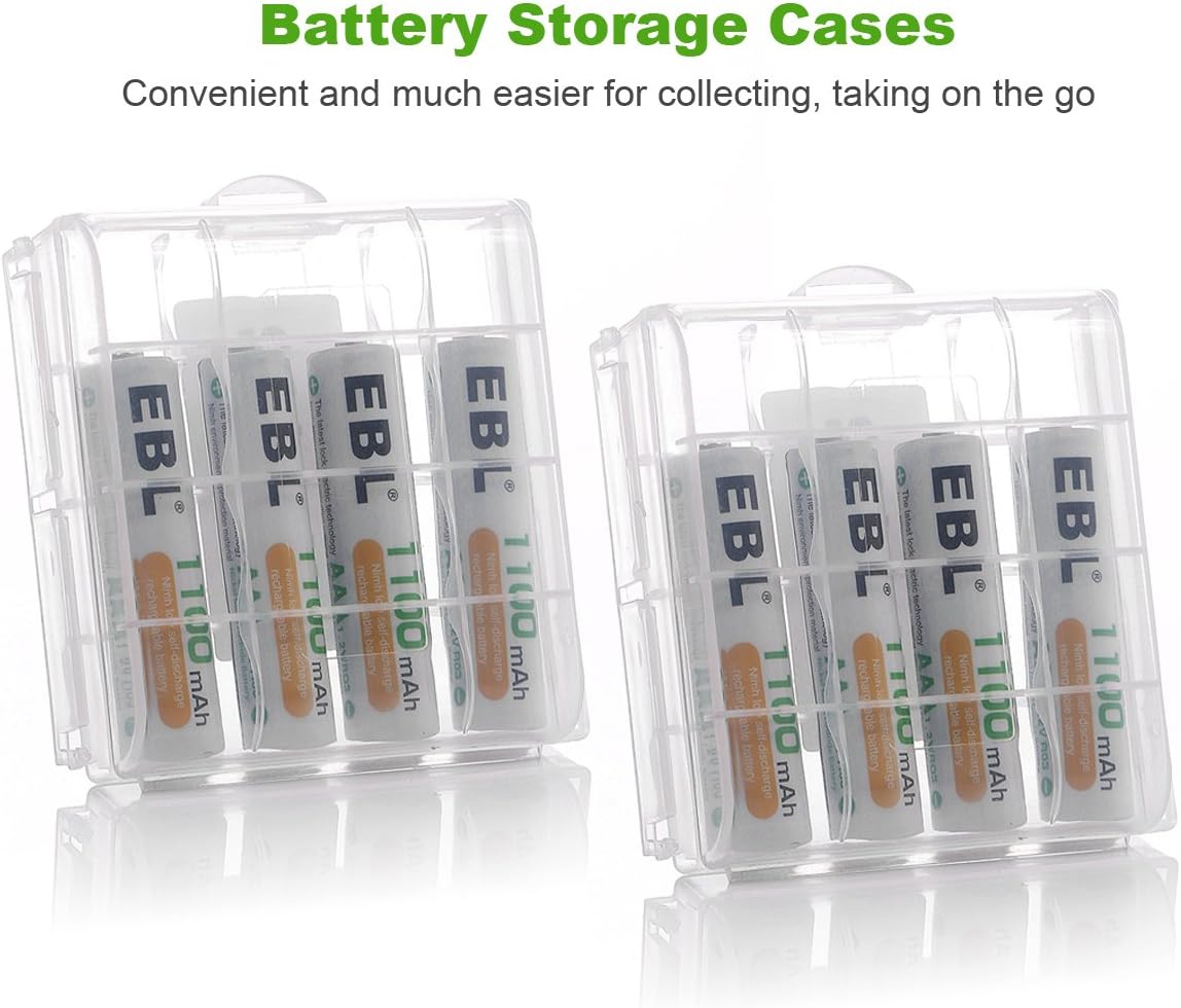 EBL AAA Rechargeable Batteries Precharged 8 Pieces 1100mAh AAA Batteries with Battery Charger for AA AAA Batteries: Electronics