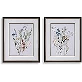 Uttermost 32341 Delicate Flowers - Floral Framed Prints (Set of 2)-33.63 Inches Tall and 27.63 Inches Wide