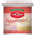 Miss Jones Baking 90% Organic Holiday Buttercream Frosting, Perfect for Icing and Decorating, Vegan-Friendly: Peppermint with Candy Crunch Pieces (Pack of 1)