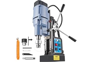 ZELCAN 1550W Mag Drill Press with 2" Dia. 3125 lbf/13900N Mag Force, 650 rpm Power Magnetic Drill with Stepless Speed & Reversible Direction for Metal Surface