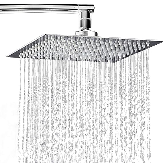 Duschkopf Regendusche Einbauduschköpfe Kopfbrause Regenbrause mit Anti-Kalk-Düsen Edelstahl poliert Spiegeleffekt Hochglänzen