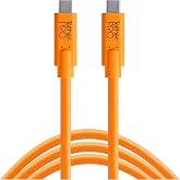 TetherPro USB-C to USB-C, 5Gbps Gen 1, 15' (4.6m), High-Visibility Orange | Fast Reliable Data Transfer | For Photographers &amp; Digital Techs | Weather-Resistant Durable Design | 1-Year Cable Warranty