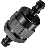 EVIL ENERGY 3/8" Check Valve, One Way Non-Return Valve Fitting Aluminum Black