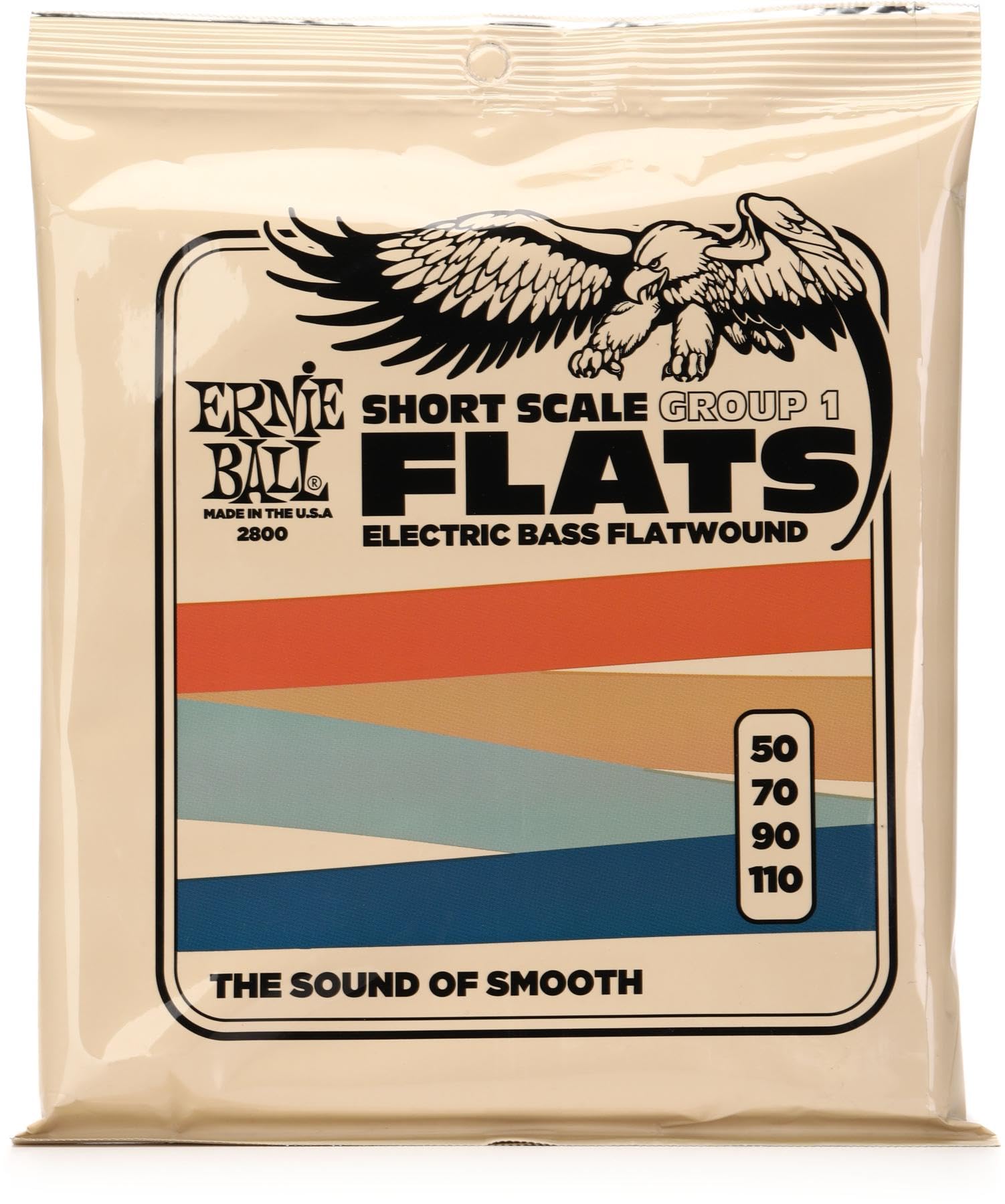 Ernie Ball Short Scale Flatwound Group 1 Electric Bass Strings - 50-110 Gauge