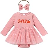 IMEKIS Baby Girl 1st Birthday Outfit Fall Pumpkin Winter Snowflake One Romper Sparkle Dress Headband Cake Smash Photo