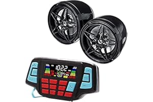 XYC 3" Motorcycle Weatherproof Bluetooth Wireless Speaker MP3 Music Player Sound Audio Stereo Amplifier System ATV UTV USB 2.