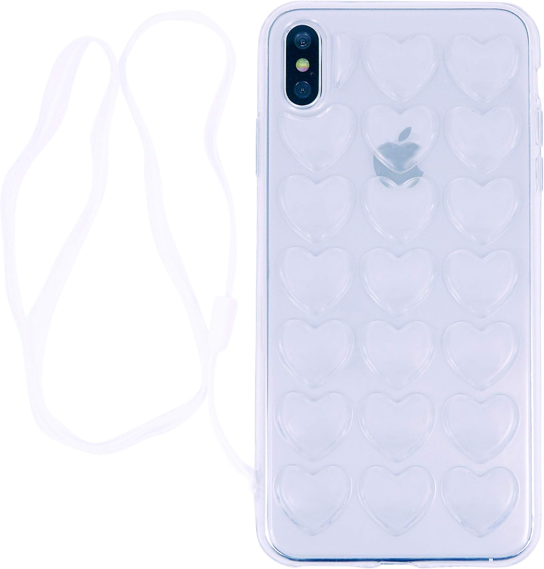 iPhone 6/iPhone 6s Case for Women, DMaos 3D Pop Bubble Heart Kawaii Gel Cover, Cute Girly for iPhone 6 6s 4.7 inch - Clear