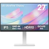 LG 27US550-W 27-inch Ultrafine IPS 4K UHD HDR10 Computer Monitor, White | (3840 x 2160), 60Hz, DCI-P3 90% (Typ.), Reader Mode, Flicker Safe, HDMI, DisplayPort, Tilt/Height/Swivel/Pivot Stand