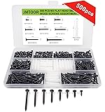 500 Pcs M3 Flat Head Small Wood Screws Assortment