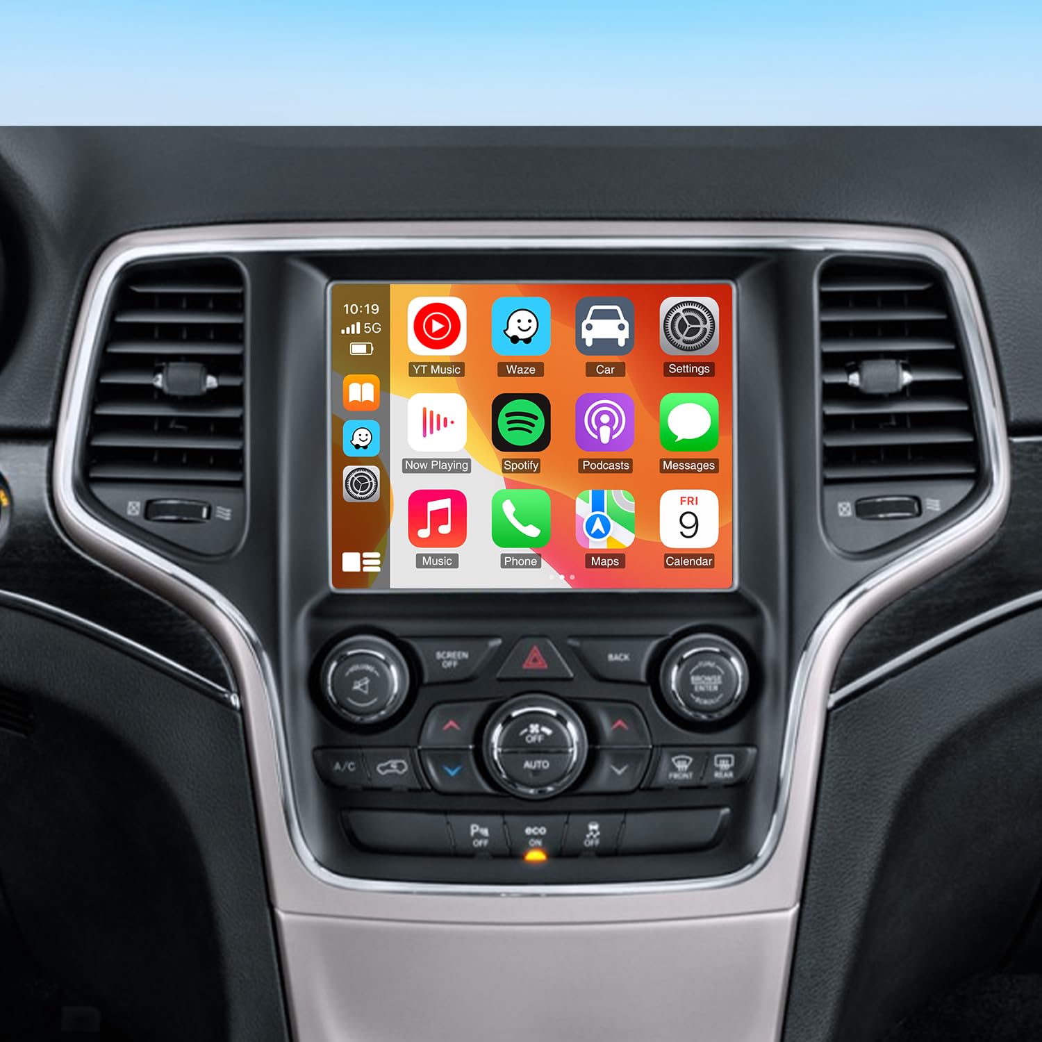 Photo 1 of ?4+64G? Car Radio for Jeep Grand Cherokee 2015 2016 2017 2018 2019 2020 2021 Bluetooth Touch Screen Car Stereo, with Wireless Carplay Android Auto