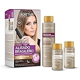 KATIVA Brazilian Keratin Hair Straightening Treatment Blonde, 12 Weeks Smooth Hair at Home, Anti Frizz Smoothing System for Light &amp; Blonde Hair, Formaldehyde Free