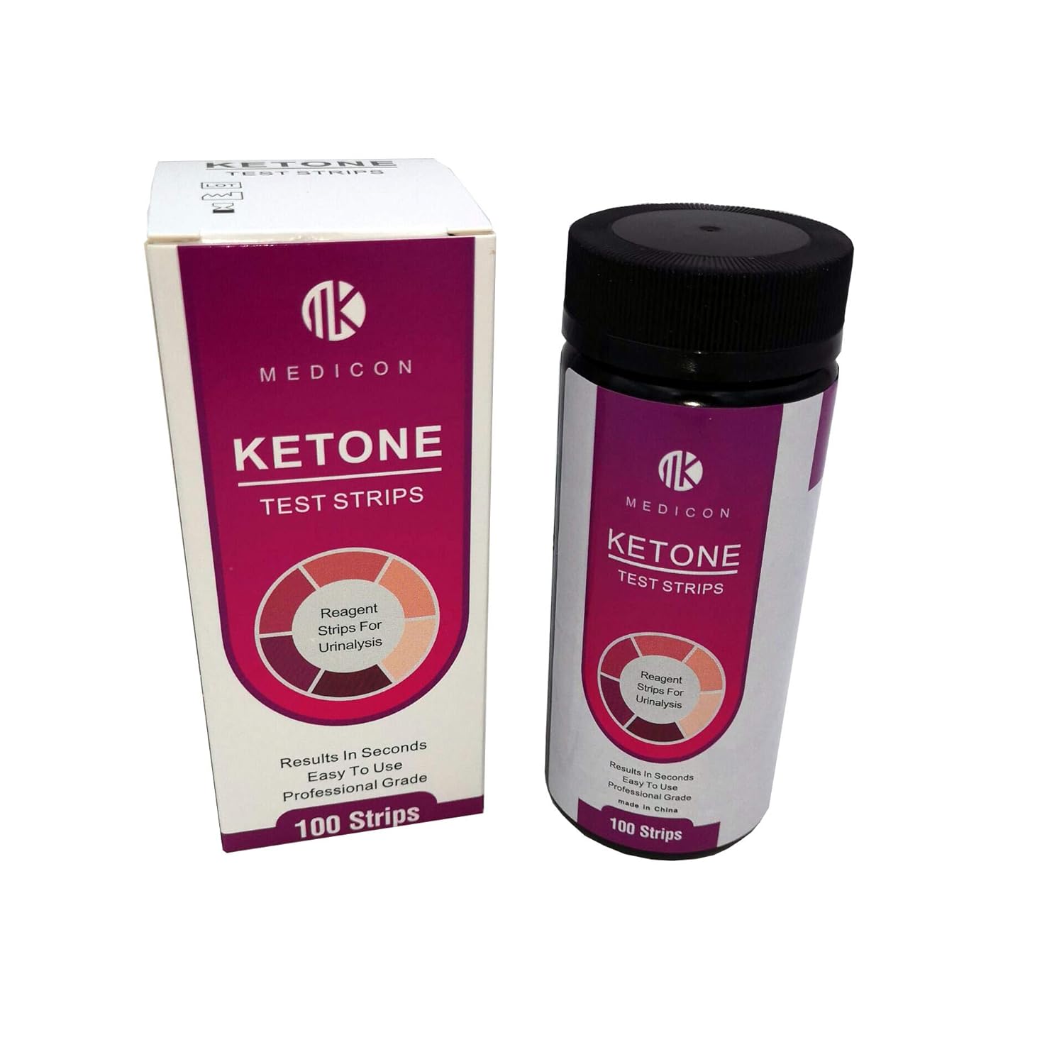 Buy MEDICON Ketone Reagent Test Strips for Urinalysis (Pack of 100