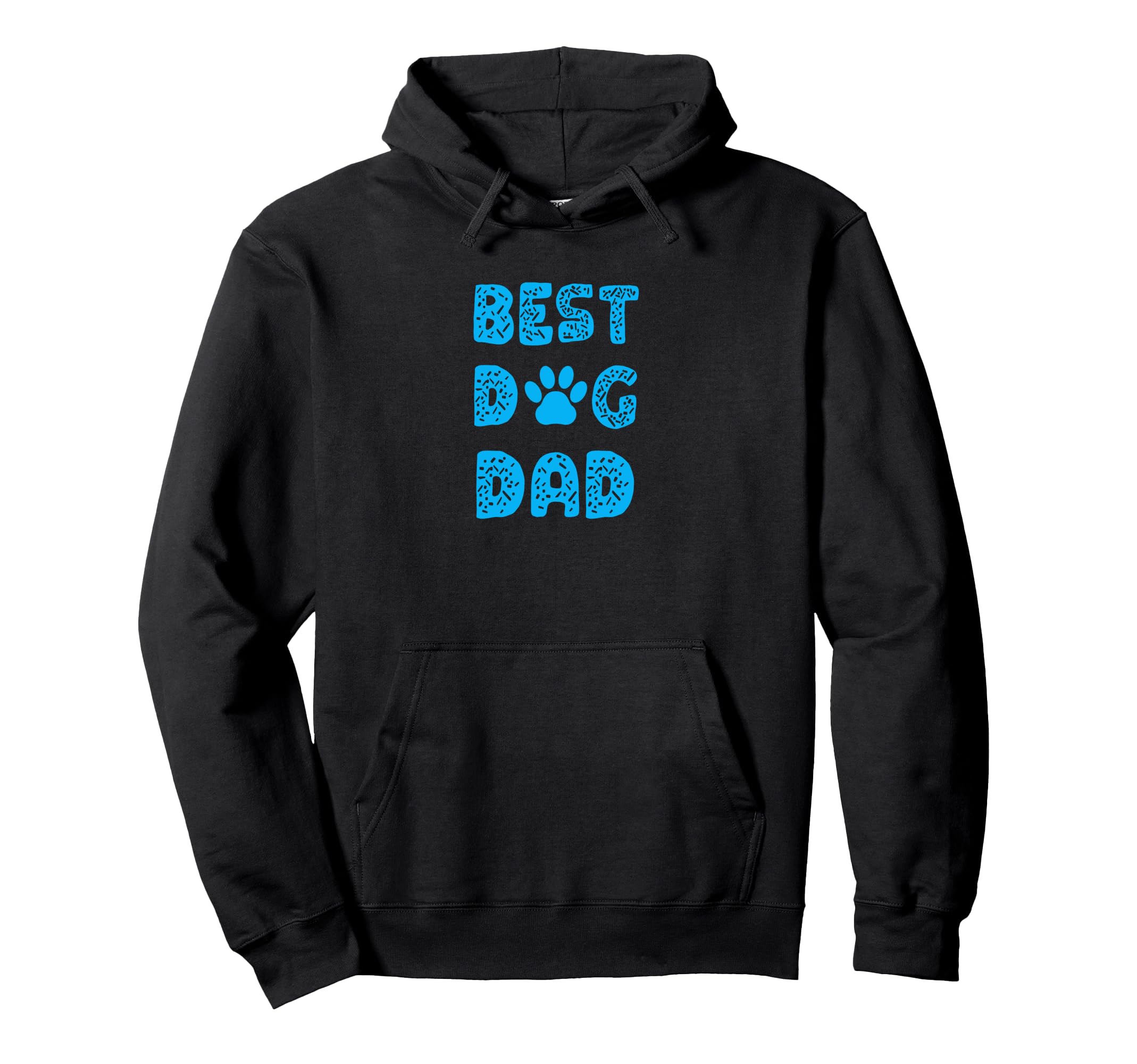 Best Dog Dad with Paw Print Pullover Hoodie