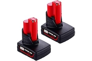 DV8DKV7 2 Packs Replace for Milwaukee M12 12 Volt Cordless Tools 6.0Ah Battery, Compatible with Milwaukee 12V 48-11-2410 48-11-2420 48-11-2411 48-11-2401 12 Volt Lithium Ion Battery