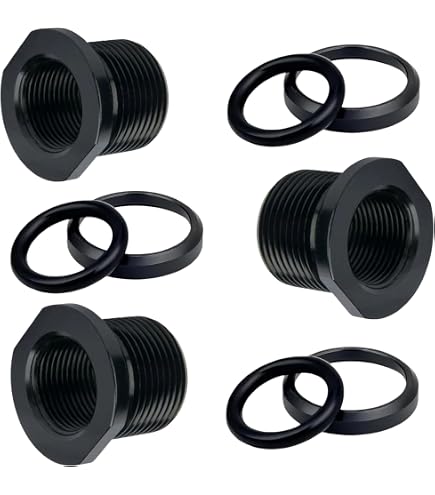 Plastic Black Hex End Cap – 7/16, 5/8, 3/4, 7/8, Or 17/16 UNF Female Thread, AC Pipe Fitting Seal Plug For Refrigeration & Medical Oxygen Lines (1pc)