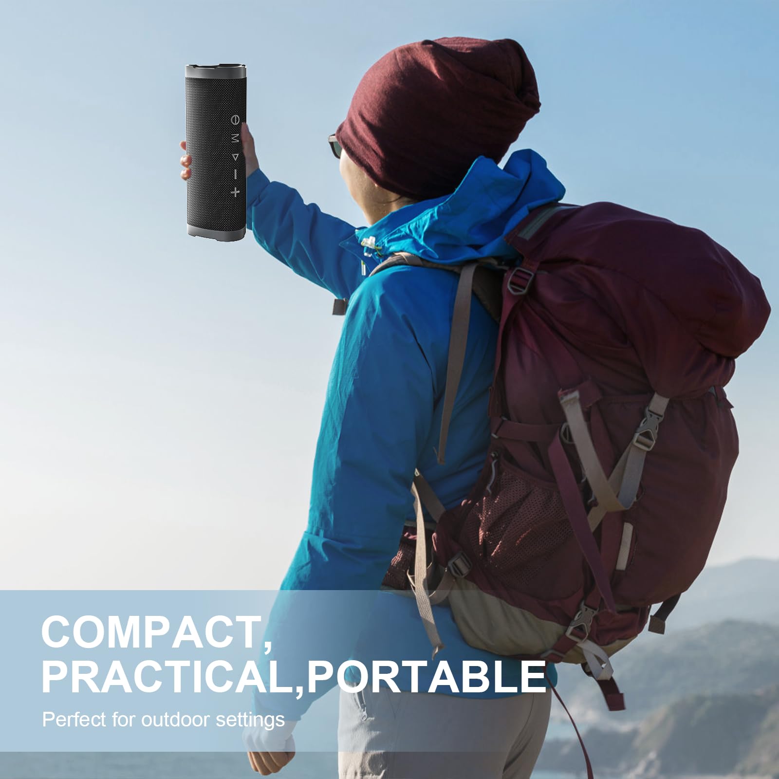 Vanzon V40 Bluetooth Speaker, Portable Wireless Bluetooth Speaker with 24H Playtime, IPX7 Waterproof, 24W Loud Stereo Sound and 66ft Bluetooth Range, Dual Pairing Speaker for Home & Outdoor - Image 6