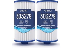 Grefilt Hot Tub Filter Compatible with Watkins 303279, PFF42TC-P4, FC-2402, 5CH-37, Spa Filter for Lifesmart, Freeflow, Hydromaster, Grandmaster, 1 1/2" MPT Threaded, 42 sq.ft. 2-Pack