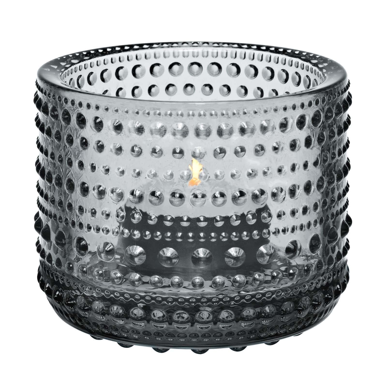 Kastehelmi Windproof Candle Holder Standard Grey