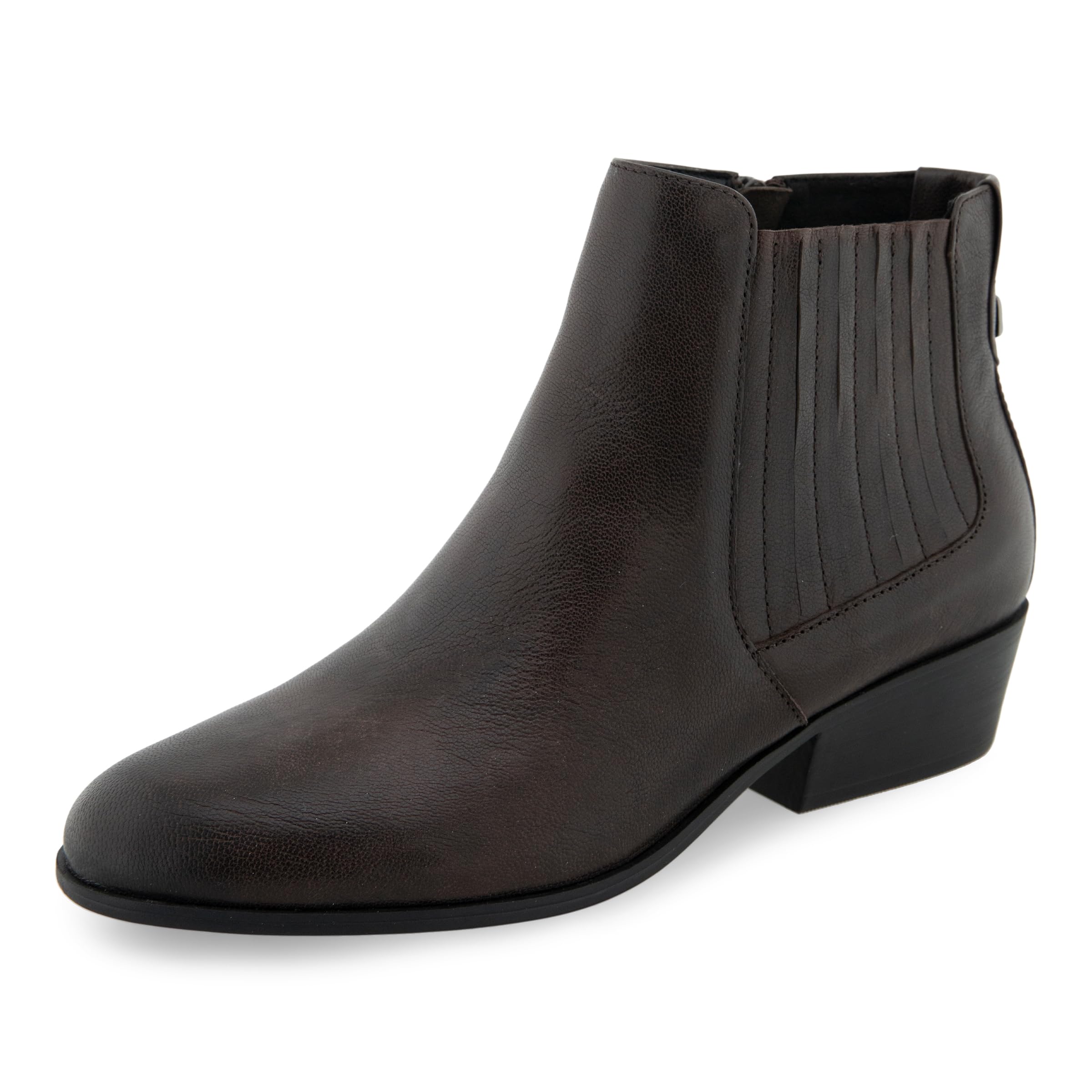 Aerosoles Women’s Claus Ankle Boot, Java Two Tone Waxy Leather, 12 Wide