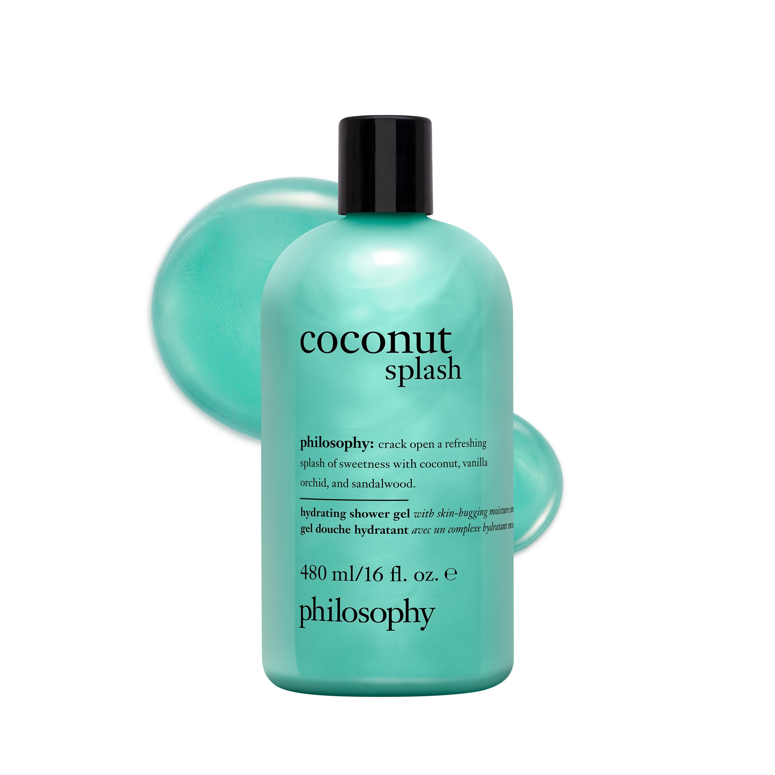 philosophy coconut splash hydrating shower gel, 480ml, bubble bath, body wash