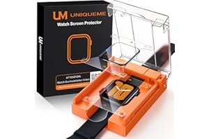 UM UNIQUEME for Apple Watch Series 9/8/7 Screen Protector 45mm - [Strong Asorption] [Ceramic Film Not Glass] iWatch Easy Installation Anti-Scratch HD Clear Cover Soft Film,2 Packs