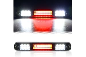 Tresound 3rd Third Brake Light for 1988-1999 Chevy/GMC C1500 C2500 K1500 K2500 Silverado Blazer LED Cargo Lamp High Mount Stop light (Chrome Housing Smoked Lens)