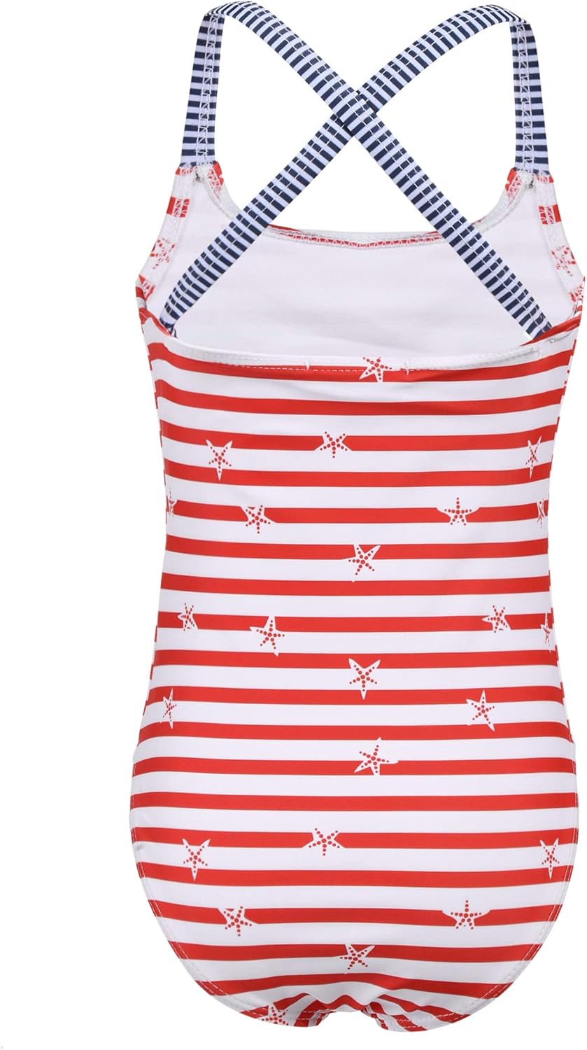 Red Arshiner Toddler Kids Girl Stripe Floral One Piece Bathing Swimsuit Swimwear 1 Age For 4 5y Clothing Shoes Jewelry Foretadrenaline Com