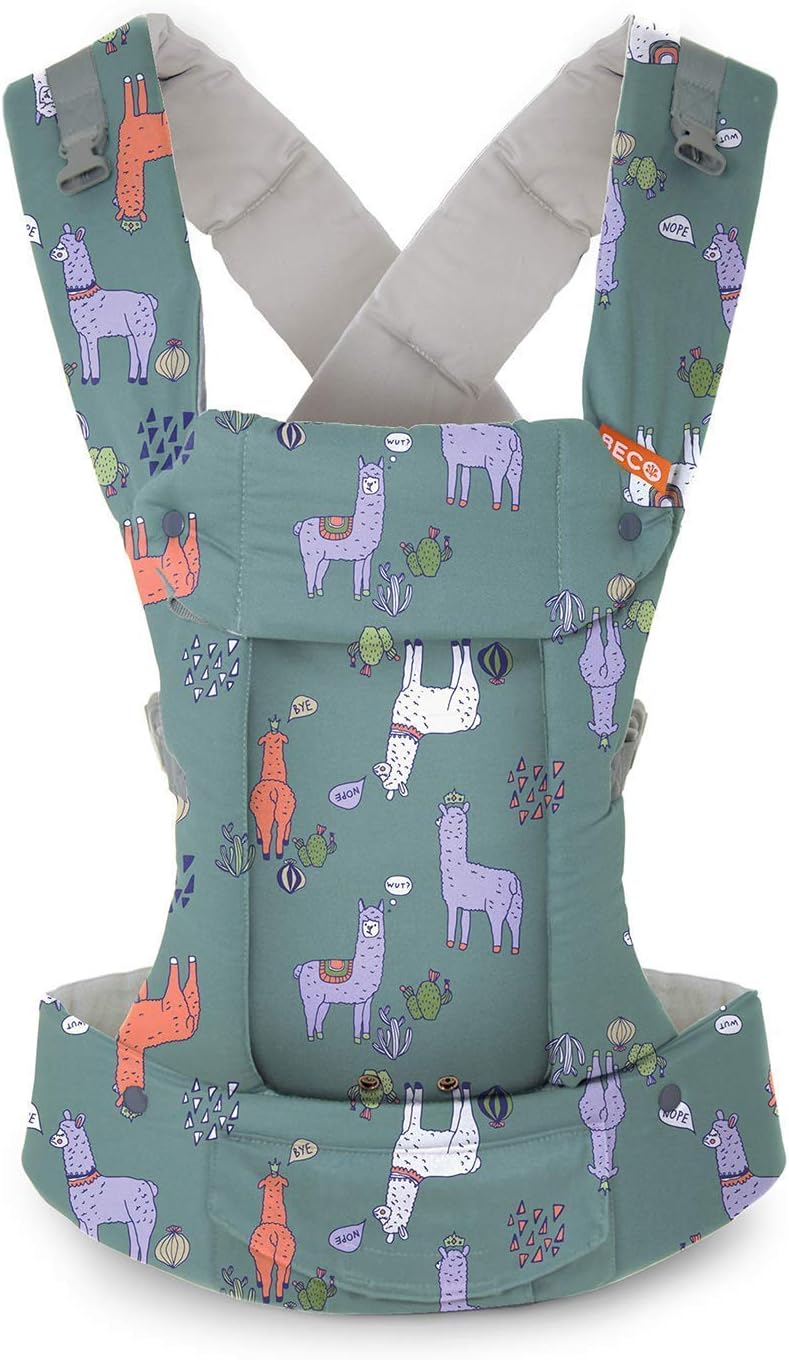 Beco Gemini Baby Carrier - Llama Drama Night, Sleek and Simple 5-in-1 All Position Backpack Style Sling for Holding Babies, Infants and Child from 7-35 lbs Certified Ergonomic