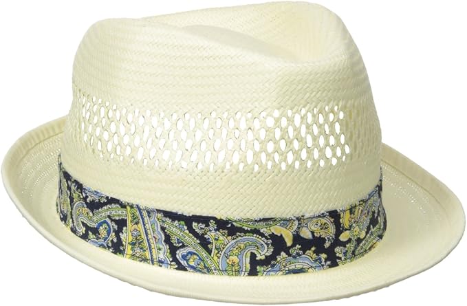 vented straw fedora hat