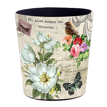 Amazon Com Lingxuinfo Small Trash Can Wastebasket Pu Leather
