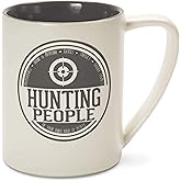 Pavilion Gift Company We People Hunting People Ceramic Coffee Mug, Large, Gray