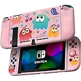 Switch Case, Cute Protector Switch Protector for NS, TPU Material Protective Shell, Wear-Resistant and Easy to Clean, Equipped with Two Thumb Buttons (I)