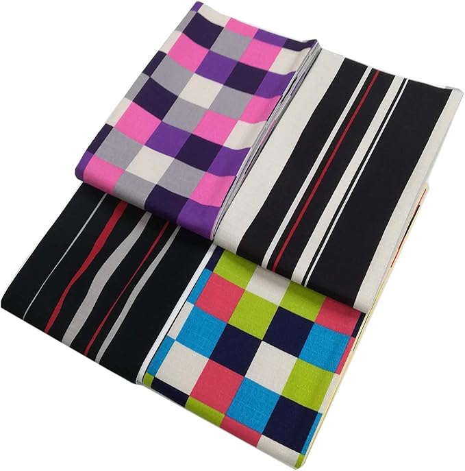 Amazon きもの京香 半巾帯 半幅帯 細帯 選べる 浴衣帯 浴衣 ゆかた 小紋 紬用 綿 赤 黒 チェック 縞 カラフル B 市松 帯 通販