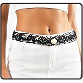 Bohend Boho Braided Belts Women Tie Colorful Western Woven Belt Wrap Rope Hippie Belts for Dresses